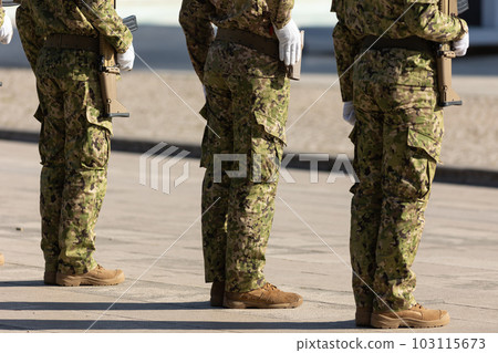 Portugal Commandos - special forces soldiers standing in a row Portugal Commandos - special forces soldiers standing in a row 103115673