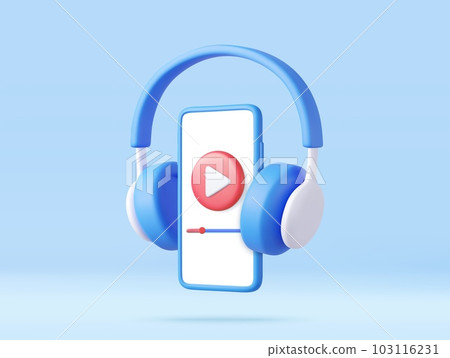 3d Headphones and Smartphone 3d Headphones and Smartphone 103116231
