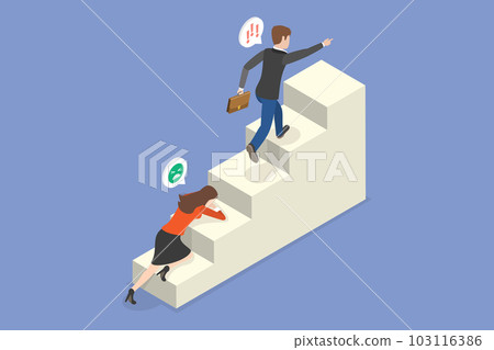 3D Isometric Flat Vector Conceptual Illustration of Ambitions 103116386