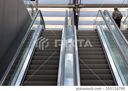 Escalator of a metro station Escalator of a metro station 103116798