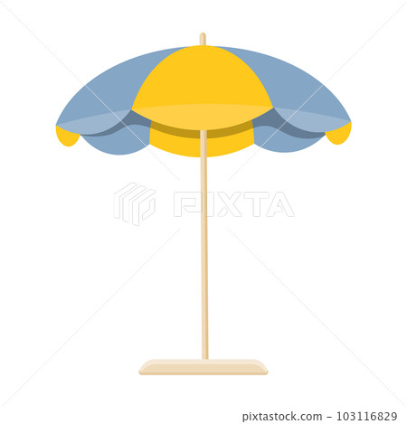 Colorful beach umbrella isolated on a white background. Summer icon, vector Colorful beach umbrella isolated on a white background. Summer icon, vector 103116829
