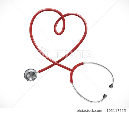 Medical instrument stethoscope with heart shape 103117335