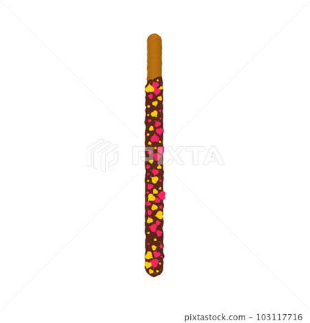 Frosted chocolate chip cookie sticks in sprinkles 103117716