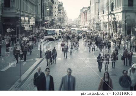 Face recognition system in street surveillance cameras. Generative AI 103119365