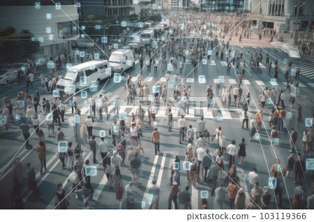 Face recognition system in street surveillance cameras. Generative AI 103119366