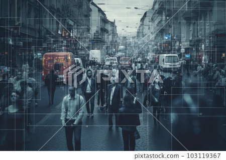 Face recognition system in street surveillance cameras. Generative AI 103119367