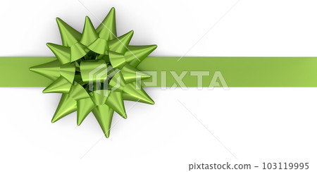 Realistic decorative bow or ribbon for gift box isolated on white background. 103119995