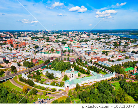 Yaroslavl Kremlin Museum Reserve aerial view 103120377
