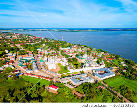 Rostov Kremlin aerial panoramic view, Russia 103120386
