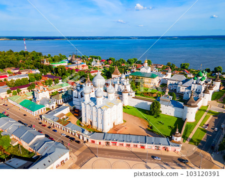 Assumption Cathedral inside Rostov Kremlin, Russia Assumption Cathedral inside Rostov Kremlin, Russia 103120391