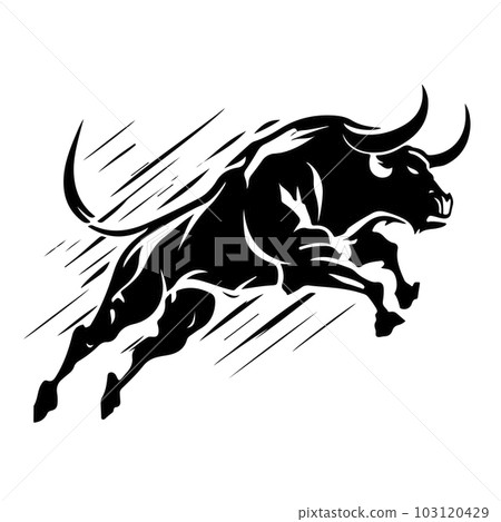 Vector bull design on white background. Wild Animals. Editable vector illustration. Vector illustration Vector bull design on white background. Wild Animals. Editable vector illustration. Vector illustration 103120429