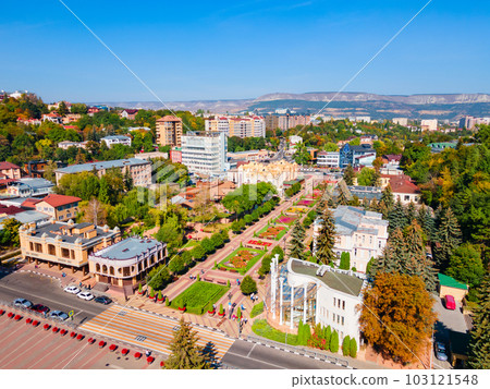 Kurortny Boulevard aerial view, Kislovodsk 103121548