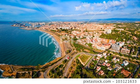 Tarragona city aerial panoramic view in Spain Tarragona city aerial panoramic view in Spain 103121633