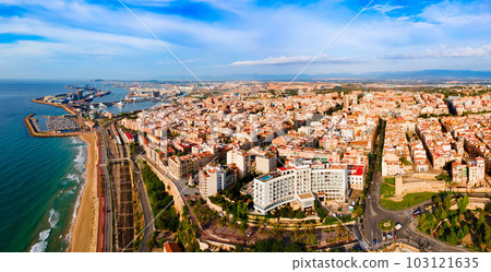 Tarragona city aerial panoramic view in Spain Tarragona city aerial panoramic view in Spain 103121635
