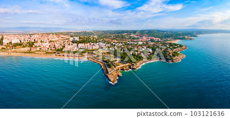 Tarragona city aerial panoramic view in Spain Tarragona city aerial panoramic view in Spain 103121636