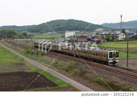 Ryomo Line 211 series (4-car train: Oyama⇔Shim-Maebashi-Takasaki) 103122219