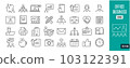 Best collection office line icons. Teamwork, Manager,... 103122391