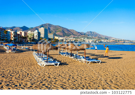 Fuengirola city beach panoramic view in Spain Fuengirola city beach panoramic view in Spain 103122775