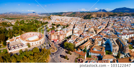 Antequera city aerial panoramic view in Spain 103122847