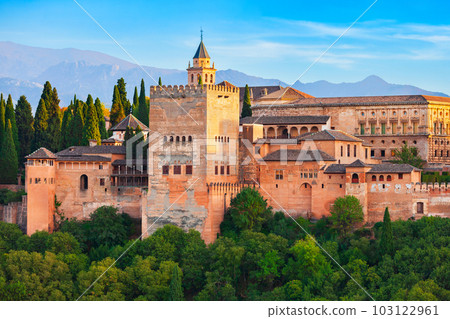 The Alhambra aerial panoramic view in Granada, Spain The Alhambra aerial panoramic view in Granada, Spain 103122961