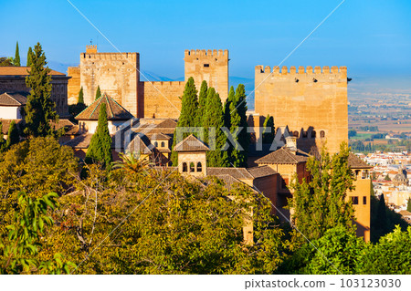 The Alhambra aerial panoramic view in Granada, Spain The Alhambra aerial panoramic view in Granada, Spain 103123030