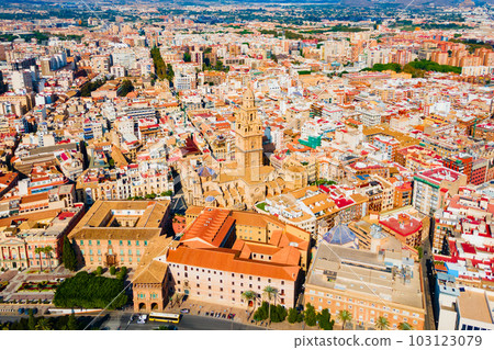 Saint Mary Cathedral aerial panoramic view in Murcia Saint Mary Cathedral aerial panoramic view in Murcia 103123079