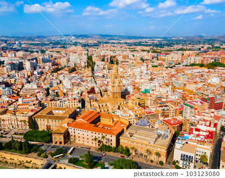 Saint Mary Cathedral aerial panoramic view in Murcia Saint Mary Cathedral aerial panoramic view in Murcia 103123080
