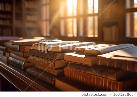 Libraries, bookstores, bookcases, bookshelves, schools, book cafes, foreign countries 103123863