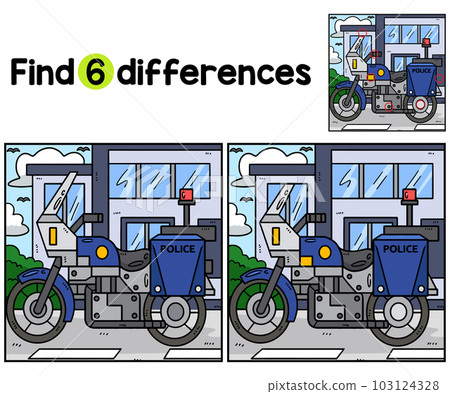Police, Motorcycle Find The Differences 103124328