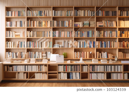 Libraries, bookstores, bookcases, bookshelves, schools, book cafes, wall storage 103124339