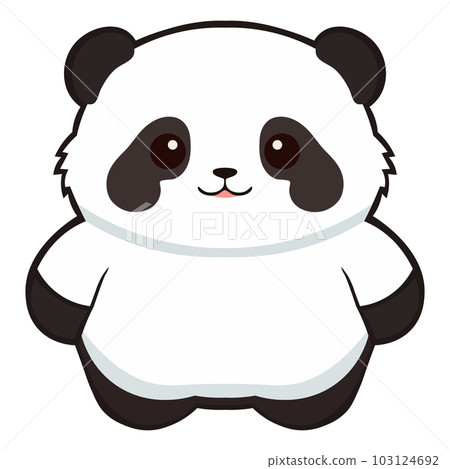 cute little baby panda vector illustration 103124692