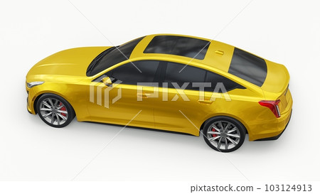 Premium business sedan car in a sports configuration on a white background. 3d rendering. Premium business sedan car in a sports configuration on a white background. 3d rendering. 103124913