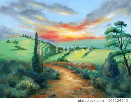 Imaginary rural landscape 103124943