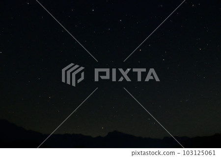 Takegawa-cho, Hokuto City, starry sky above the Southern Alps 103125061