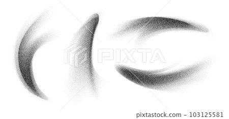 Dotwork abstract shapes, black grain texture, abstract stipple sand effect, gradient from dots. Dotwork abstract shapes, black grain texture, abstract stipple sand effect, gradient from dots. 103125581