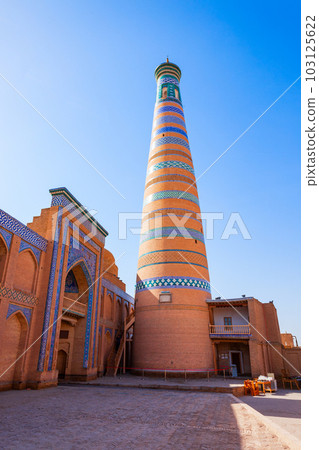 Islam Khodja Minaret at Itchan Kala, Khiva Islam Khodja Minaret at Itchan Kala, Khiva 103125622