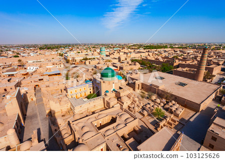 Itchan Kala aerial panoramic view, Khiva Itchan Kala aerial panoramic view, Khiva 103125626