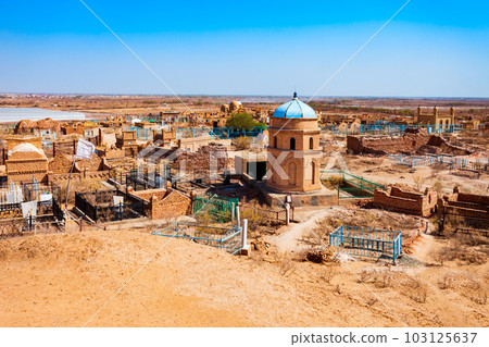 Mizdahkan Necropolis near Nukus city, Uzbekistan 103125637