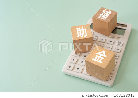 A block and a calculator that says subsidy A block and a calculator that says subsidy 103128012