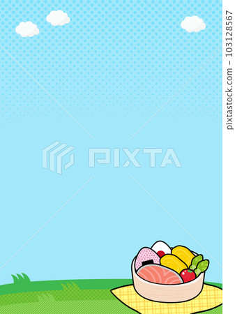 Picnic scene, Japanese style bento 103128567