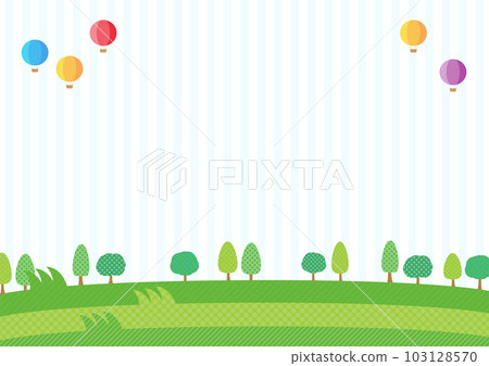 夏天的形象,充滿自然的風景,氣球在飛 夏天的形象,充滿自然的風景,氣球在飛 103128570