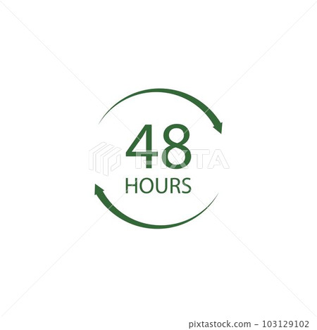 sign of 48 clock arrow hours logo vector icon sign of 48 clock arrow hours logo vector icon 103129102