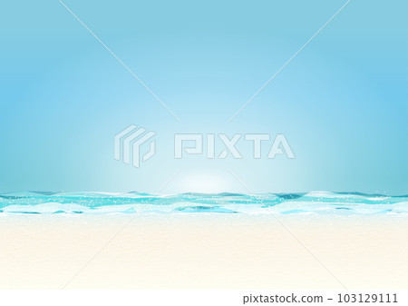 夏季大海和沙灘背景圖與藍天(簡單) 夏季大海和沙灘背景圖與藍天(簡單) 103129111