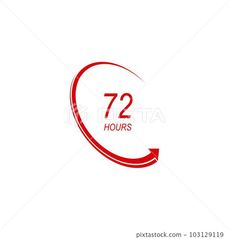 sign of 72 clock arrow hours logo vector icon sign of 72 clock arrow hours logo vector icon 103129119
