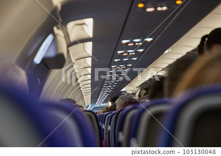 Plane cabin interior with low cost flight Plane cabin interior with low cost flight 103130048