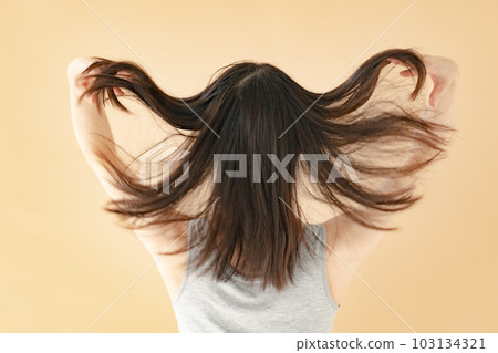 Hair care back view Hair care back view 103134321