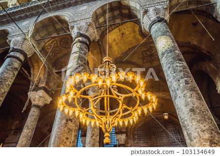 Hagia Sophia Hagia Sofia, Ayasofya interior in Istanbul, Turkey, Byzantine architecture, city landmark and architectural world wonder. Turkiye Hagia Sophia Hagia Sofia, Ayasofya interior in Istanbul, Turkey, Byzantine architecture, city landmark and architectural world wonder. Turkiye 103134649