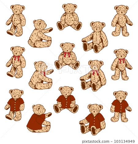 Simple and cute bear vector material collection Simple and cute bear vector material collection 103134949