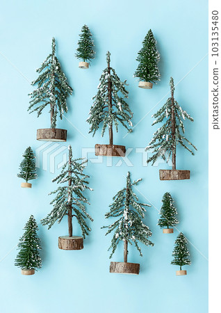Mini Christmas trees layout. 103135480