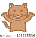 Yuru Yuru Cat Standing Banzai Tea 103135536
